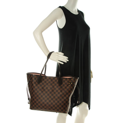 Louis Vuitton Damier Ebene Neo Neverfull MM Rose Ballerine 2 of 8