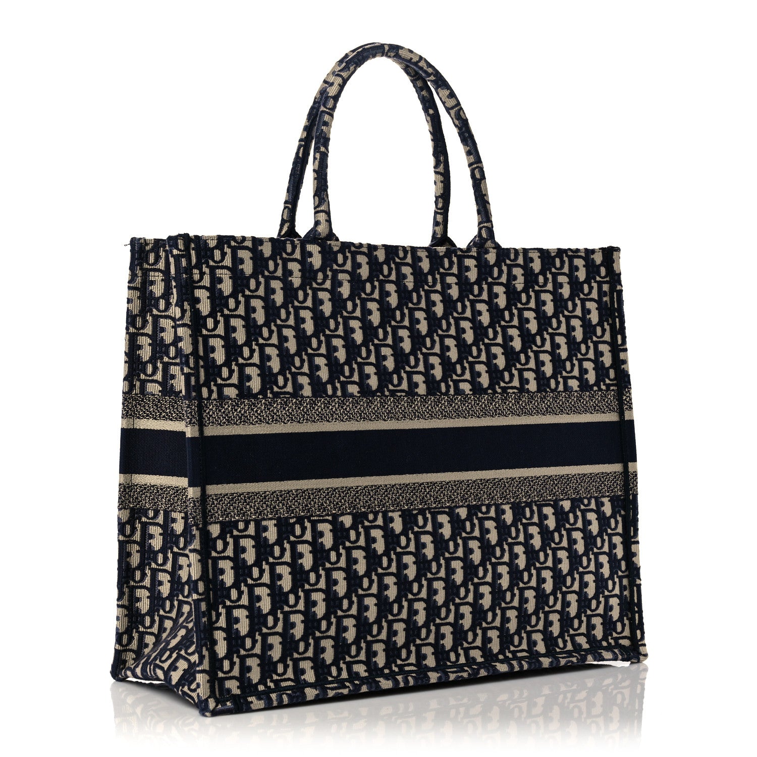 Christian Dior Oblique Book Tote Blue Multicolor 3 of 9