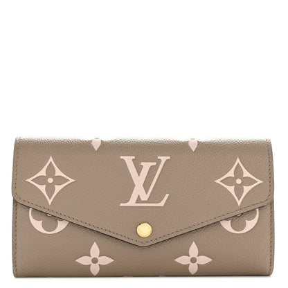Louis Vuitton Empreinte Monogram Giant Sarah Wallet Tourterelle Creme 1 of 8