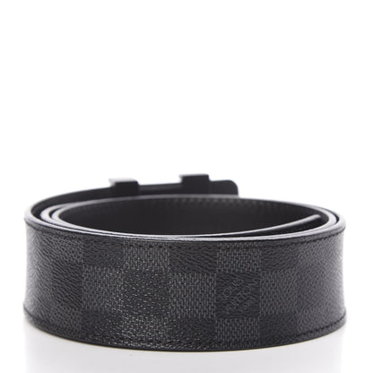 Louis Vuitton Damier Graphite 40mm LV Initiales Belt 85 34 2 of 9