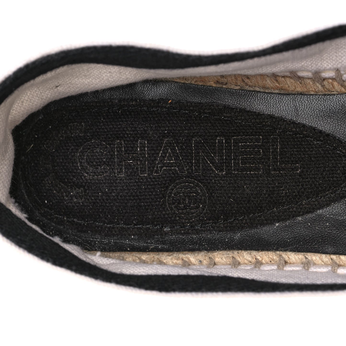 Linen CC Espadrilles 41 White Black