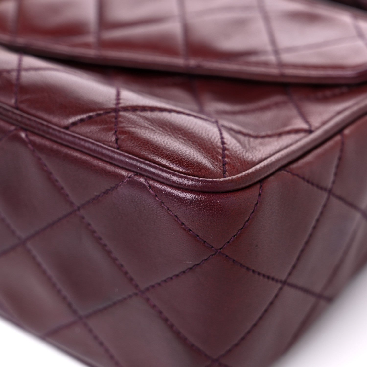 Chanel Lambskin Quilted Tassel CC Camera Case Burgundy 10 of 14