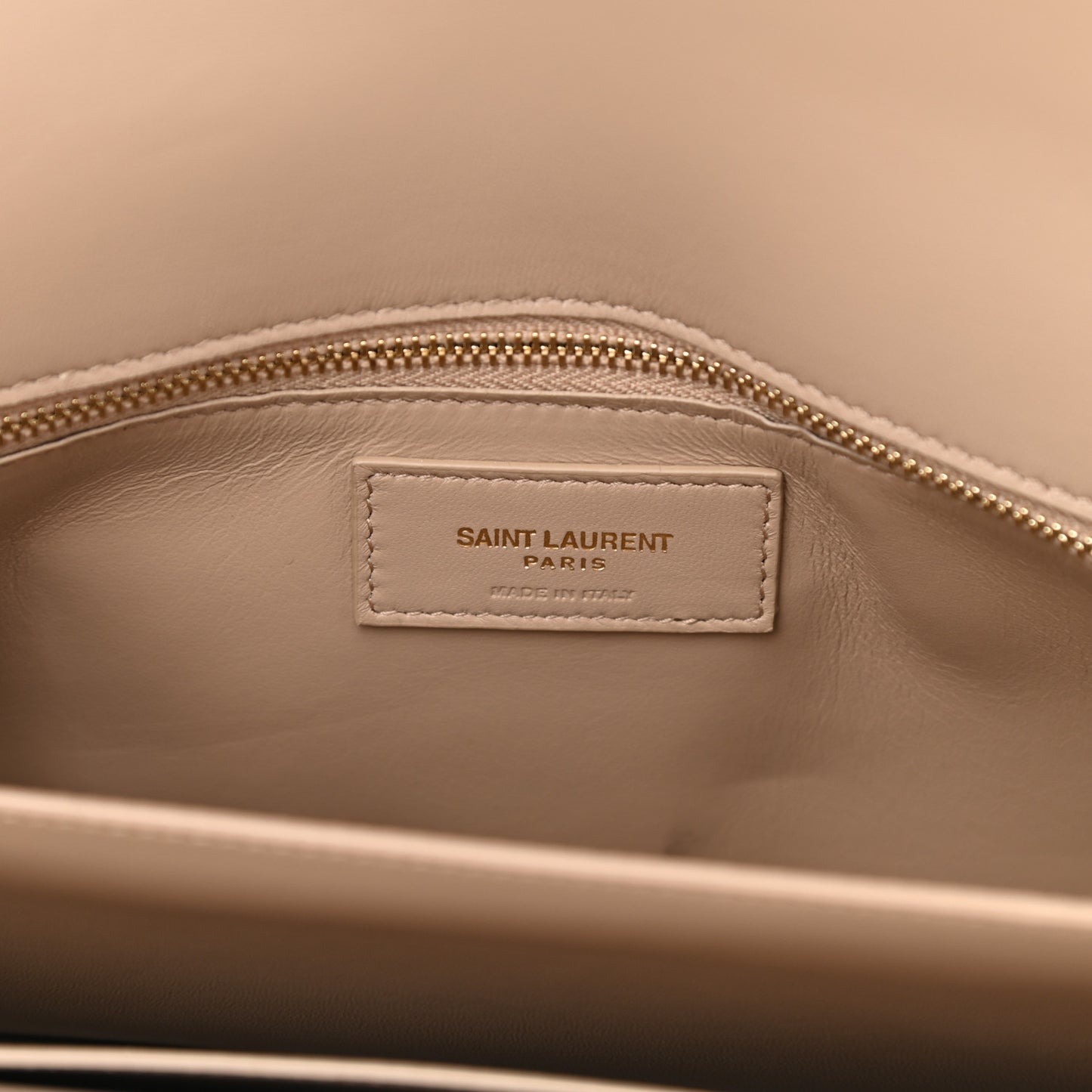 Smooth Calfskin Le Maillon Satchel Dark Beige