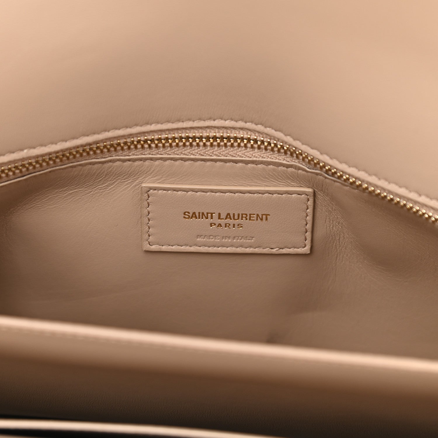 Saint Laurent Smooth Calfskin Le Maillon Satchel Dark Beige 6 of 10