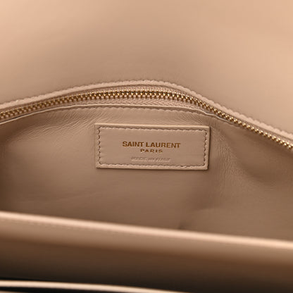 Saint Laurent Smooth Calfskin Le Maillon Satchel Dark Beige 6 of 10