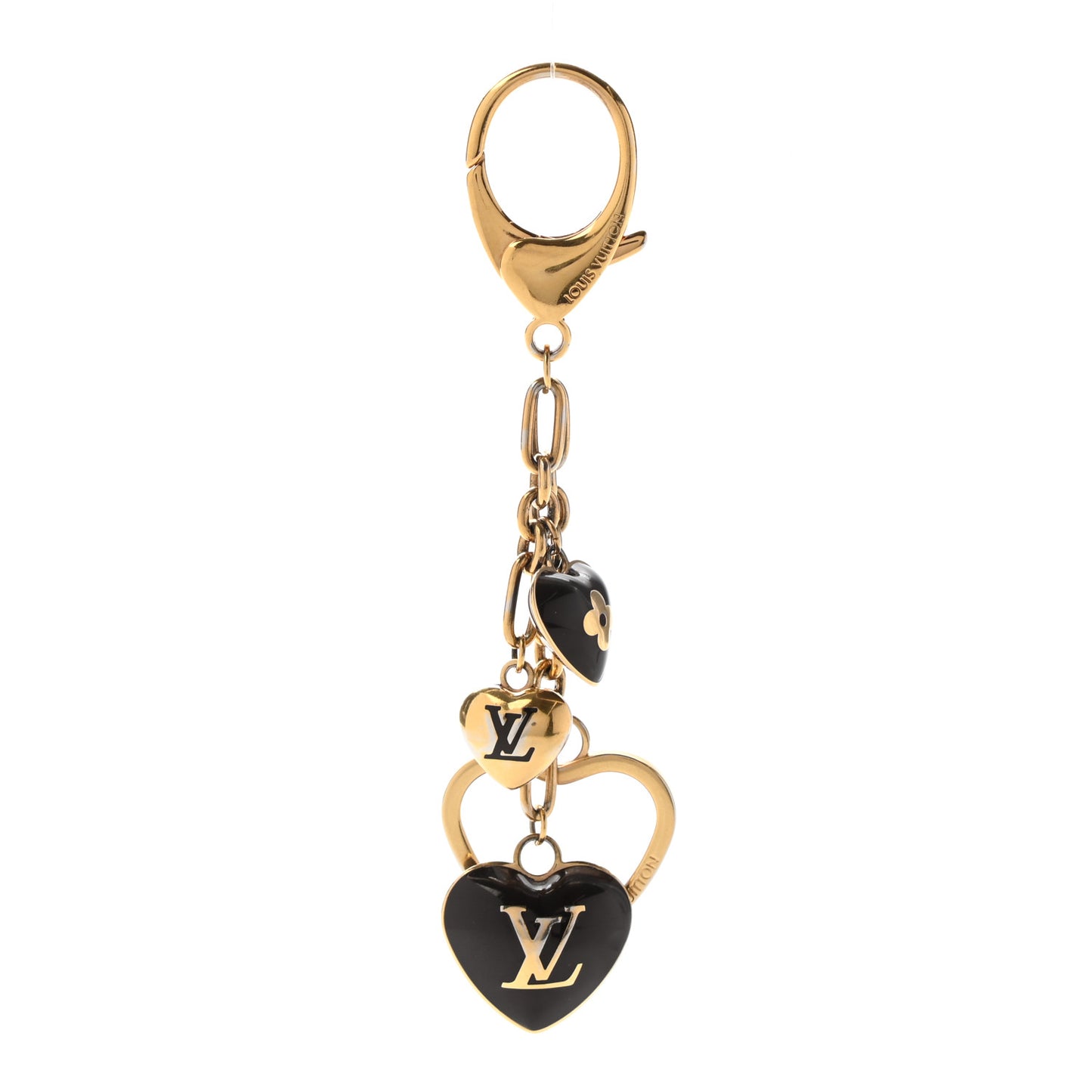 Coeurs Heart Bag Charm Key Holder Amarante