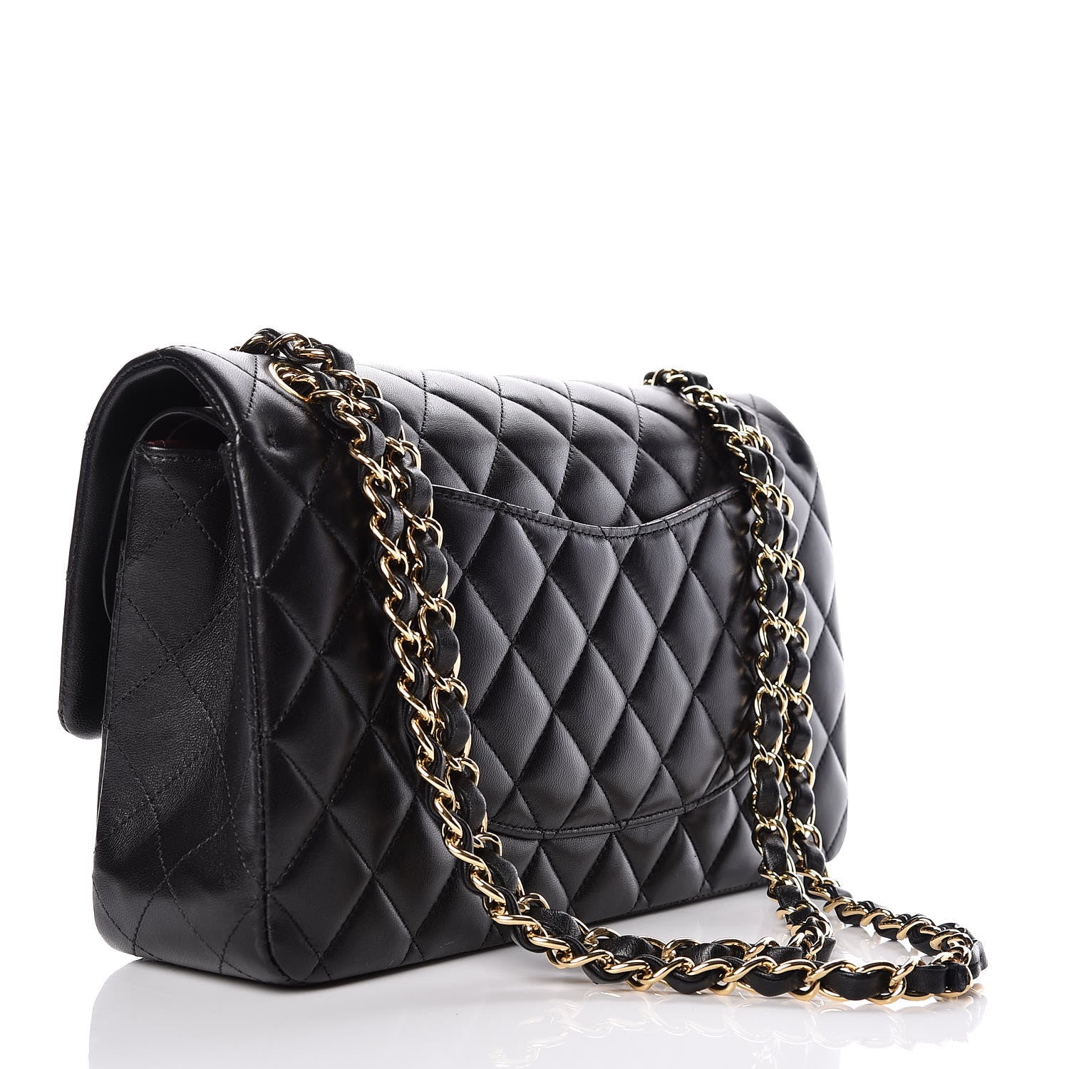 Chanel Lambskin Quilted Medium Double Flap Black 4 of 11