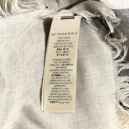 Burberry Merino Wool House Check Square Scarf 4 of 4