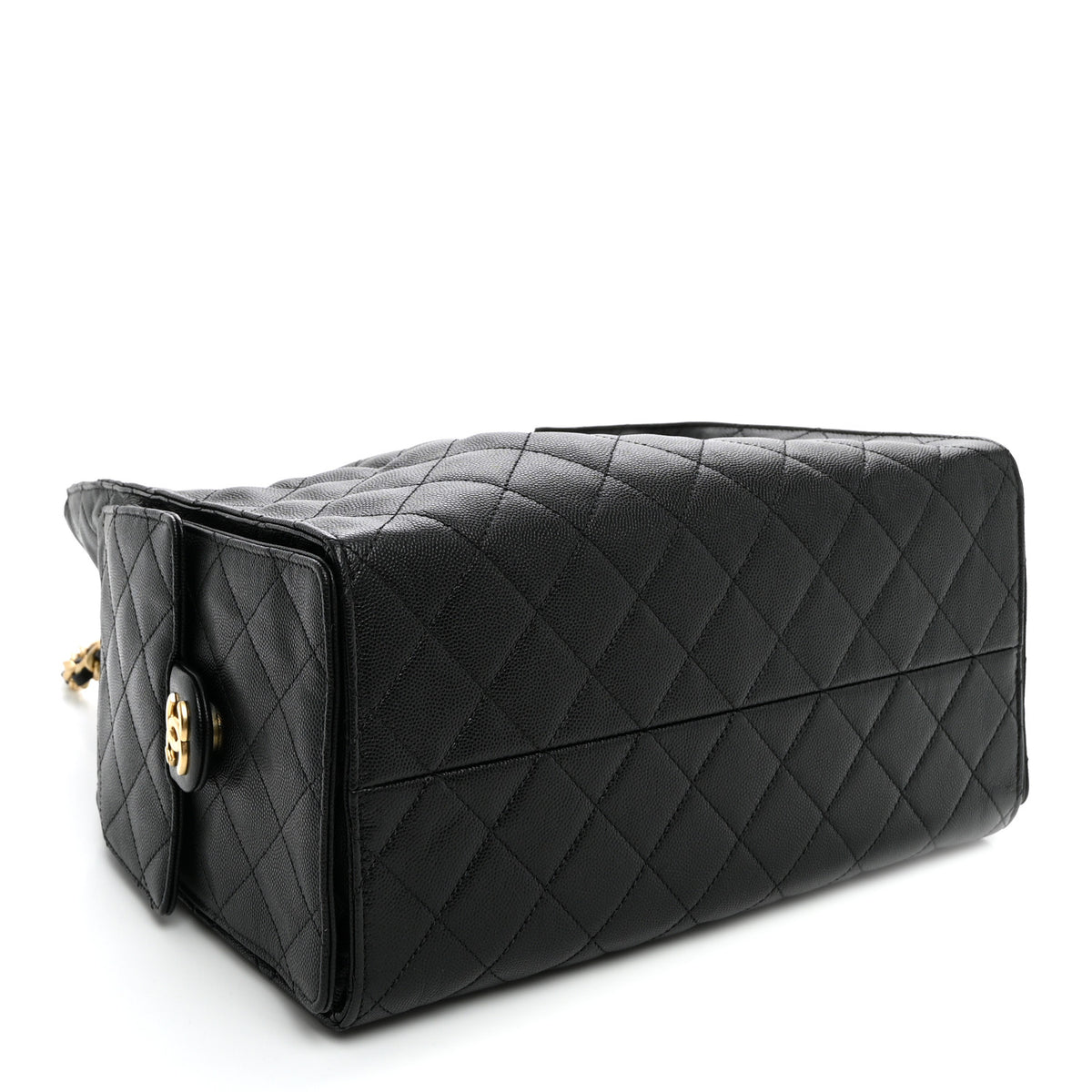 Caviar Quilted Medium Chanel 25 Handbag Black
