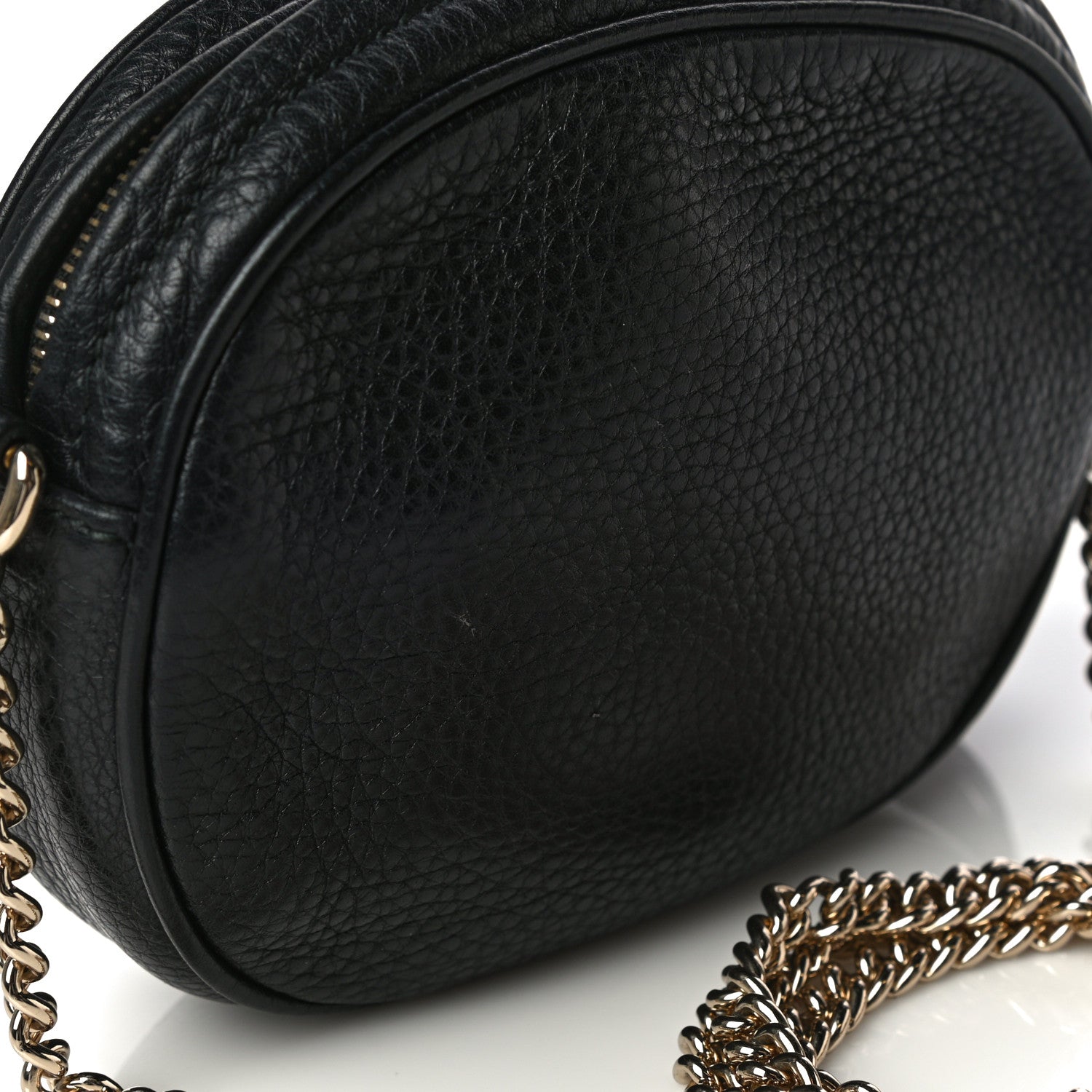 Gucci Pebbled Calfskin Mini Soho Chain Bag Black 12 of 12