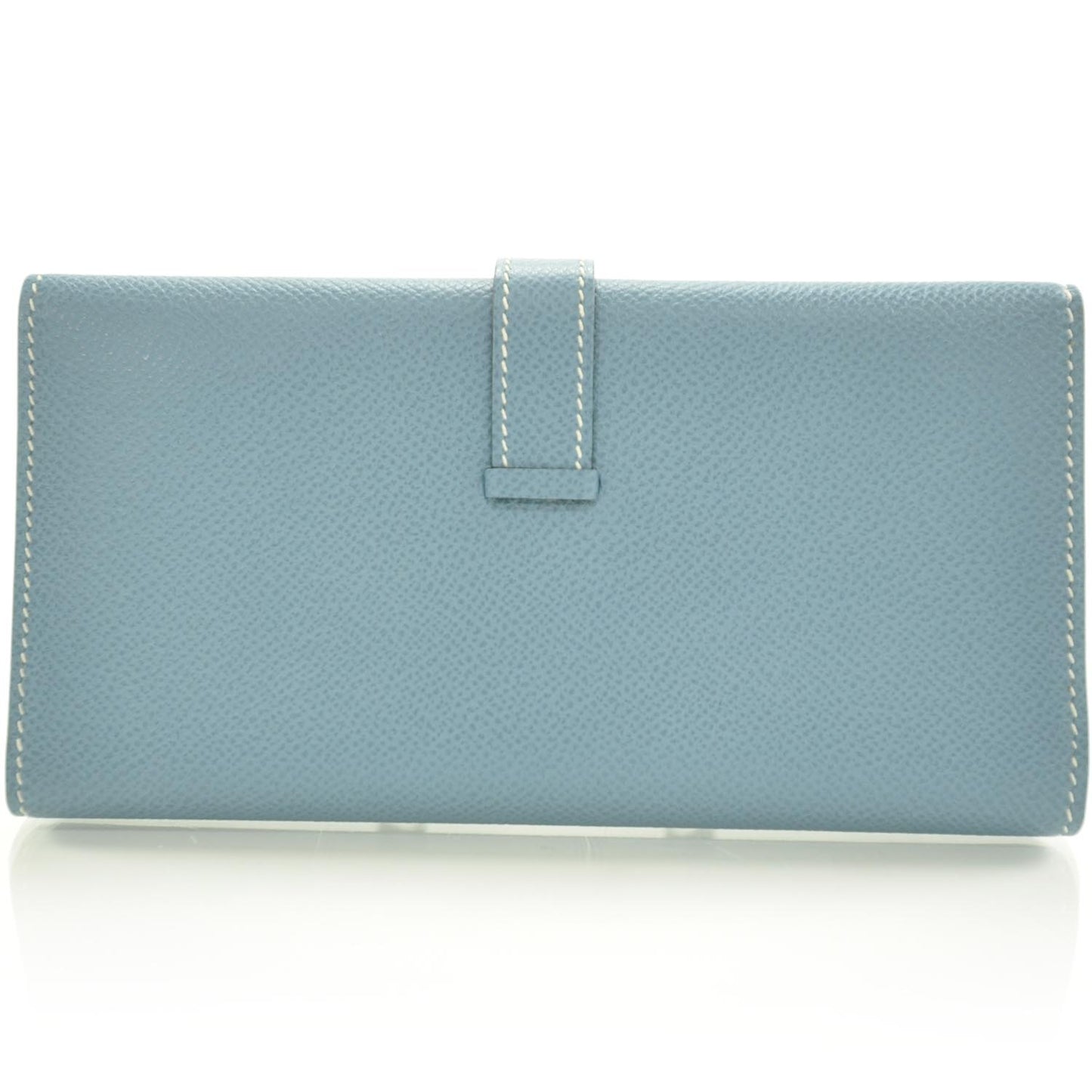 Veau Epsom Bearn Wallet Blue Jean