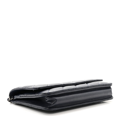 Chanel Quilted Wallet On Chain WOC  Navy Blue 4 of 12