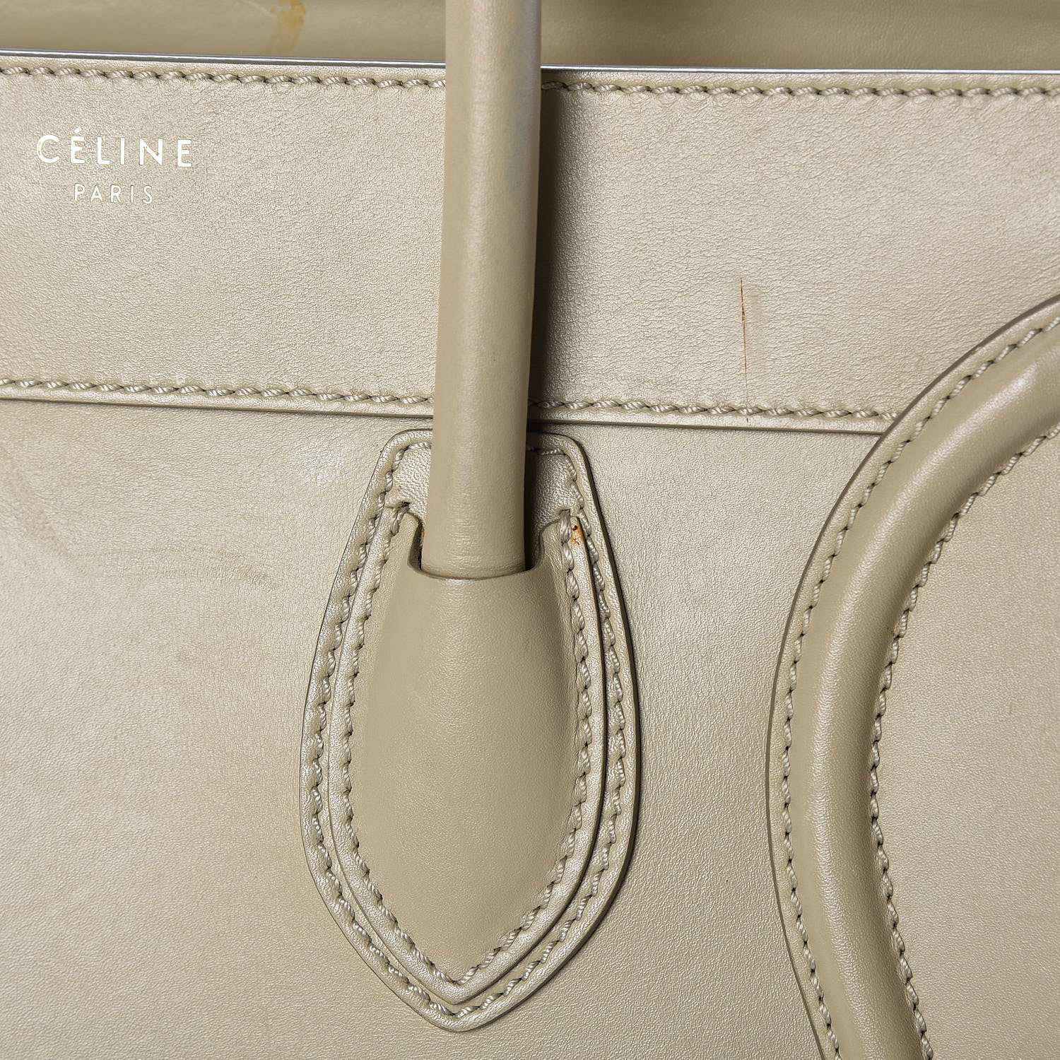 Celine Smooth Calfskin Mini Luggage Light Grey 17 of 31