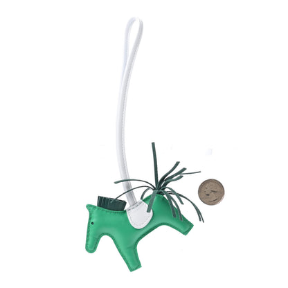 Hermes Milo Lambskin Grigri Rodeo Horse Bag Charm PM Menthe Malachite Brume 2 of 3