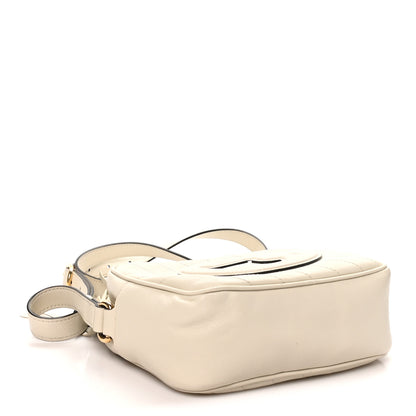Gucci Sakai Be Green Calfskin Diagonal Stitched Small Blondie Shoulder Bag Mystic White 3 of 9