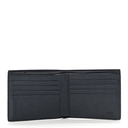 Fendi Vitello Elite Monster Eyes Inlay Bi-Fold Wallet Asfalto Papavero Black 5 of 8