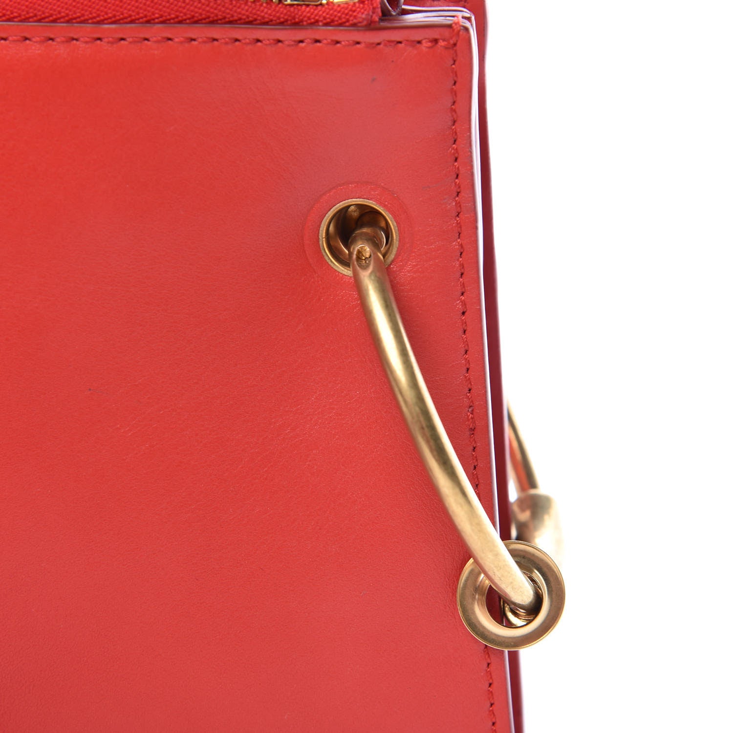 Chloe Calfskin Suede Roy Crossbody Bag Plaid Red 12 of 12