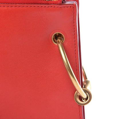 Chloe Calfskin Suede Roy Crossbody Bag Plaid Red 12 of 12