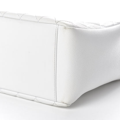 Chanel Caviar Quilted Grand Shopping Tote GST White 9 of 17