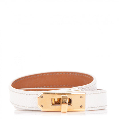 Hermes Epsom Kelly Double Tour Bracelet M White 1 of 7