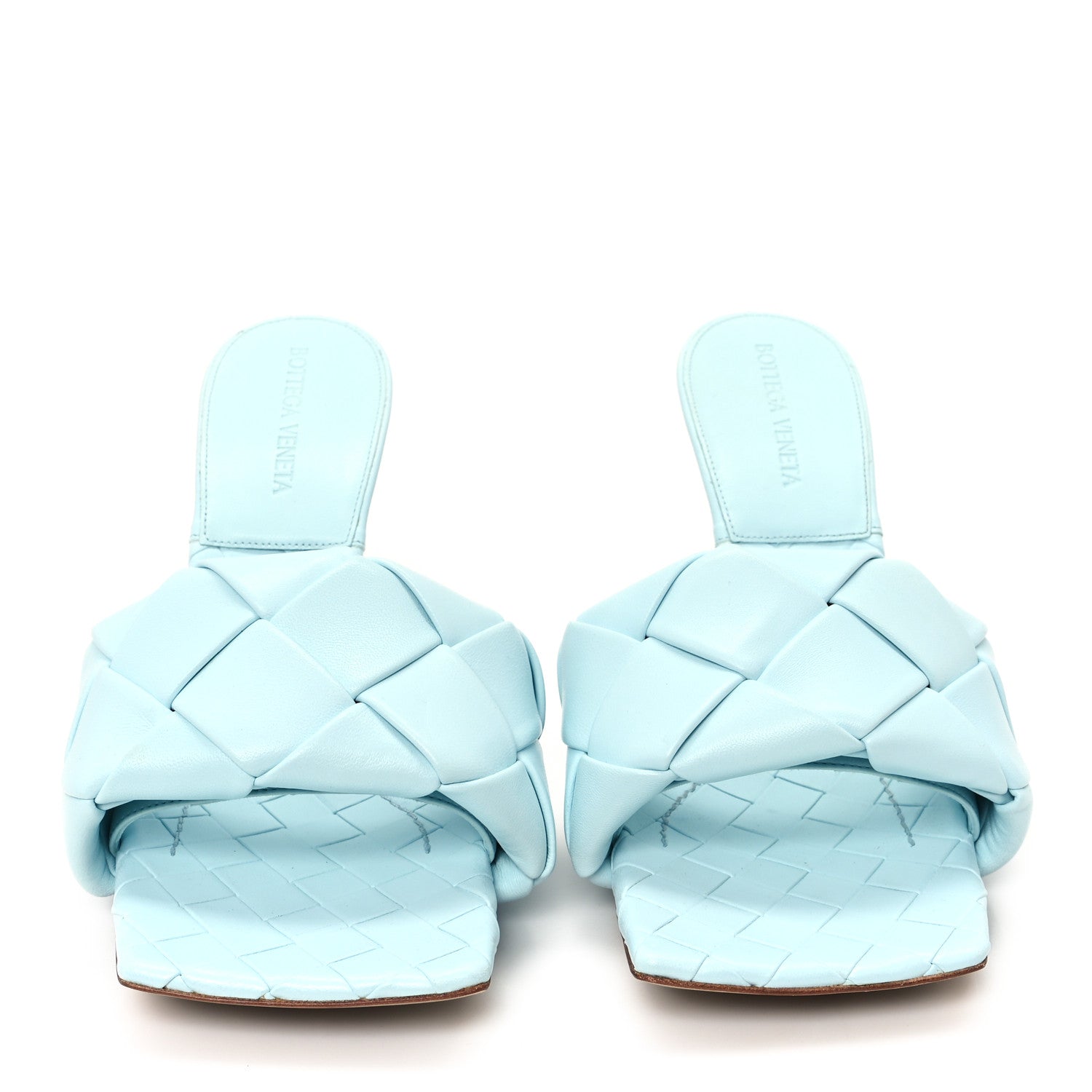 Bottega Veneta Nappa Maxi Intrecciato Lido Mule Sandals 39 Topazio 3 of 8