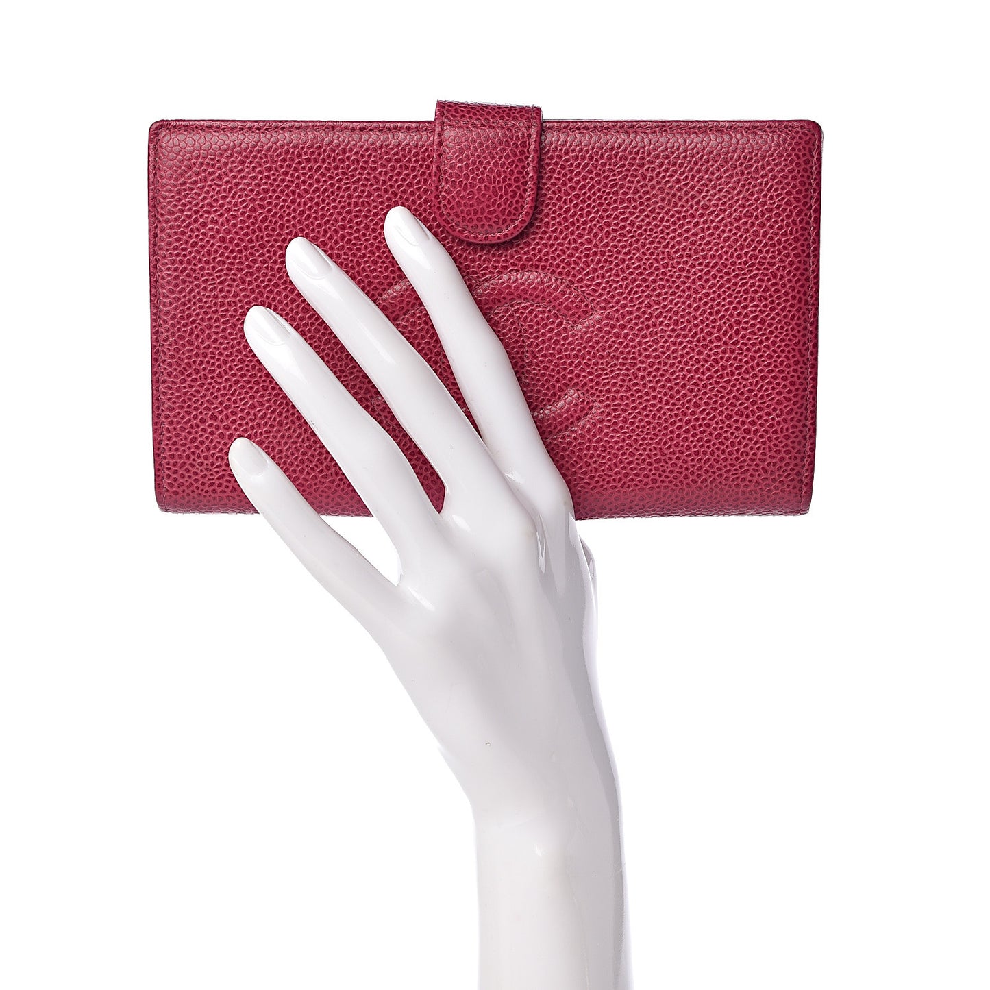 Caviar Timeless CC French Wallet Dark Pink
