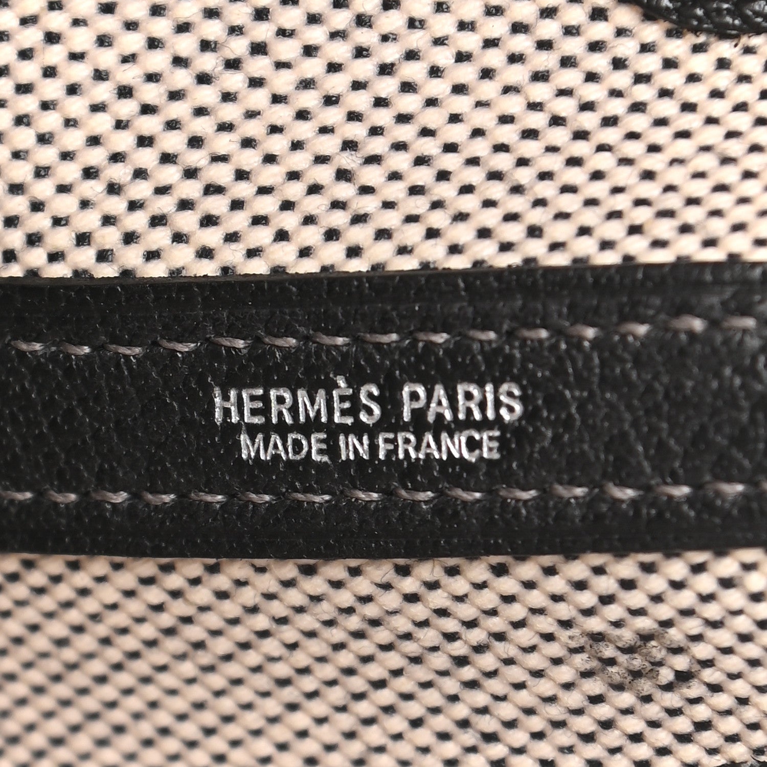 Hermes Twill D H Negonda Garden Party 30 TPM Ecru Black 6 of 9