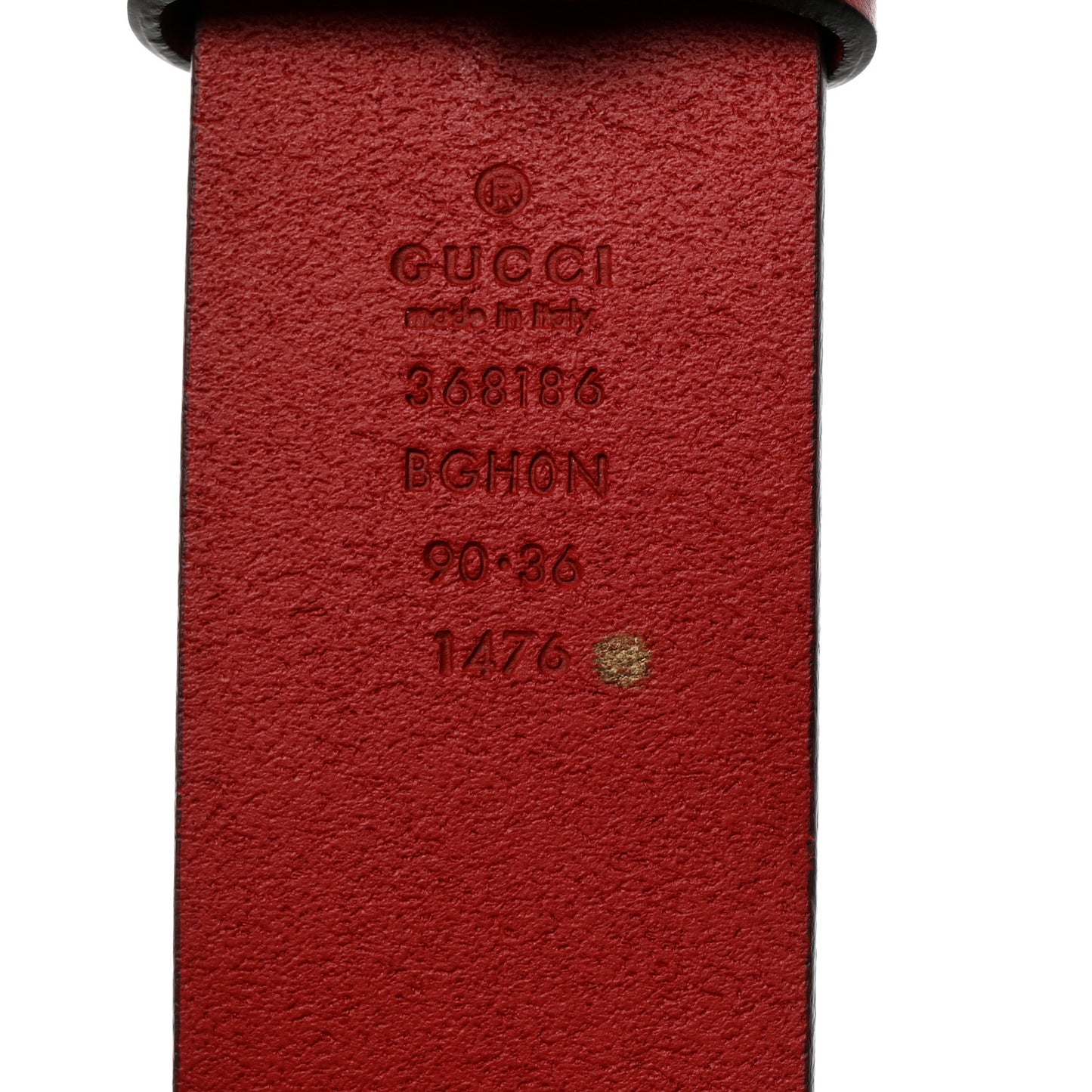 Selleria Calfskin Nickel Interlocking G 37mm Belt 90 36 Rosso