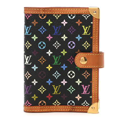 Louis Vuitton Monogram Multicolor Small Ring Agenda Cover Black 1 of 6