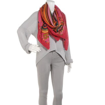 Hermes Cashmere Silk Tohu Bohu Shawl Scarf 140 2 of 5