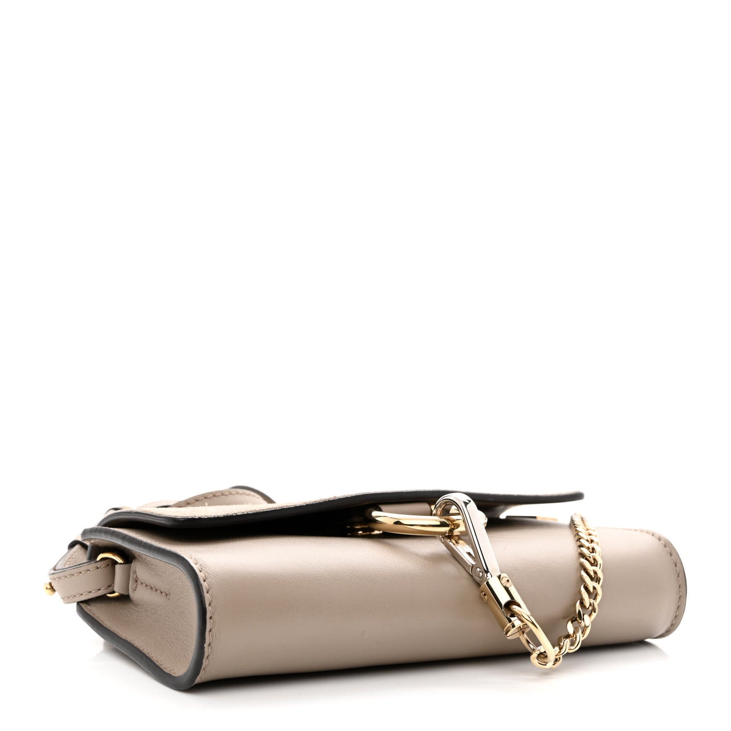 Suede Calfskin Mini Faye Shoulder Bag Motty Grey