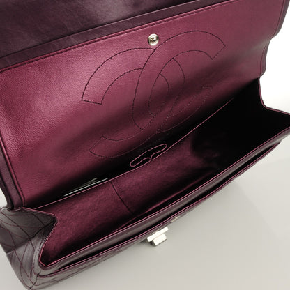 Chanel Metallic Aged Calfskin Quilted 2.55 Reissue 227 Flap Plum 8 of 8