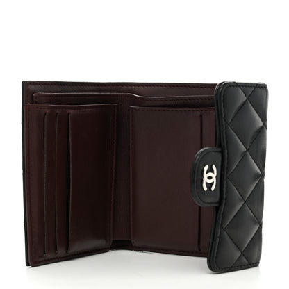 Chanel Lambskin Quilted Compact Flap Wallet Black 5 of 8