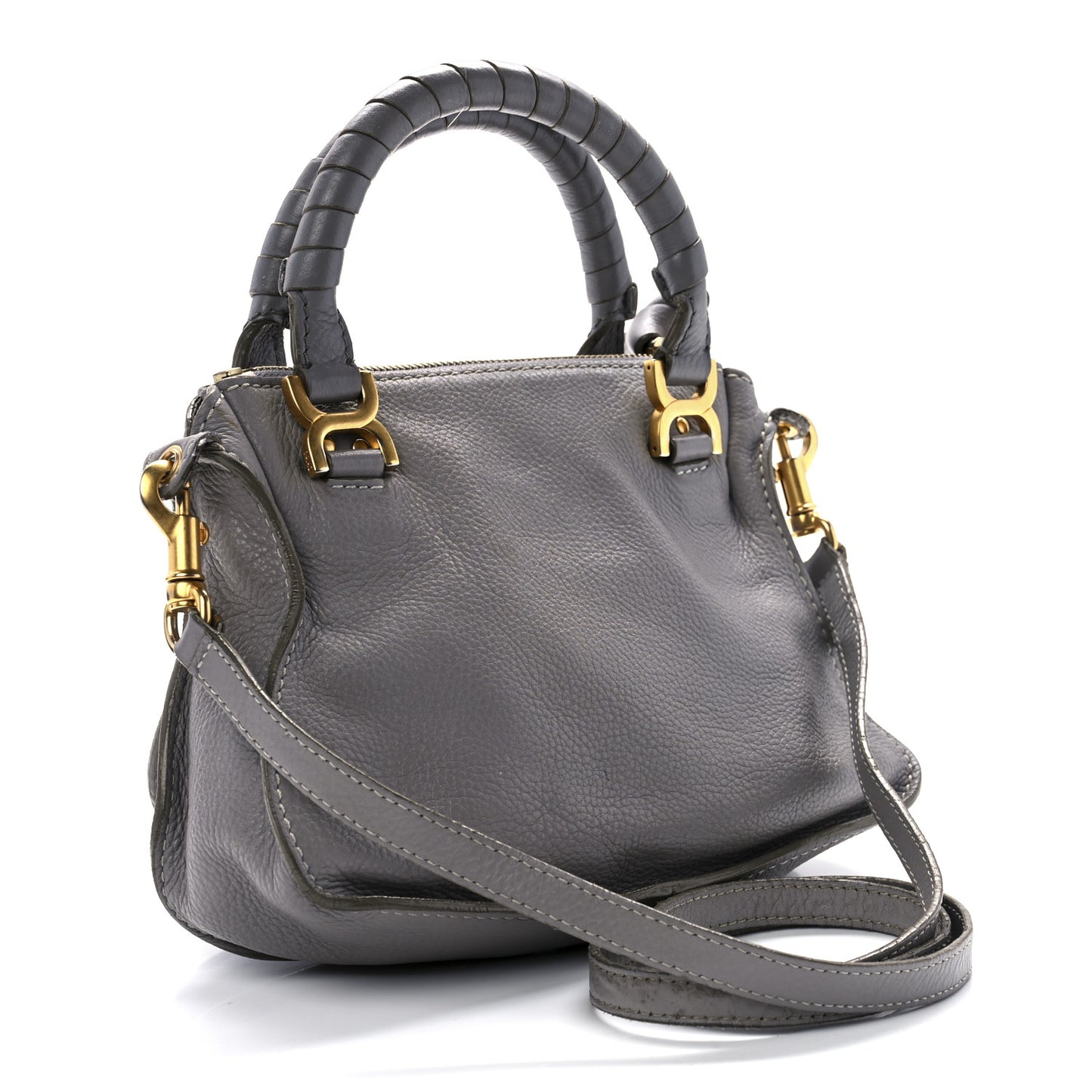 Calfskin Mini Marcie Satchel Cashmere Grey