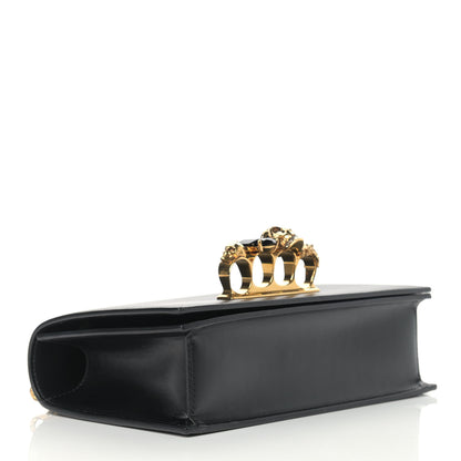 Alexander McQueen Calfskin Knuckle Shoulder Bag Black 3 of 14