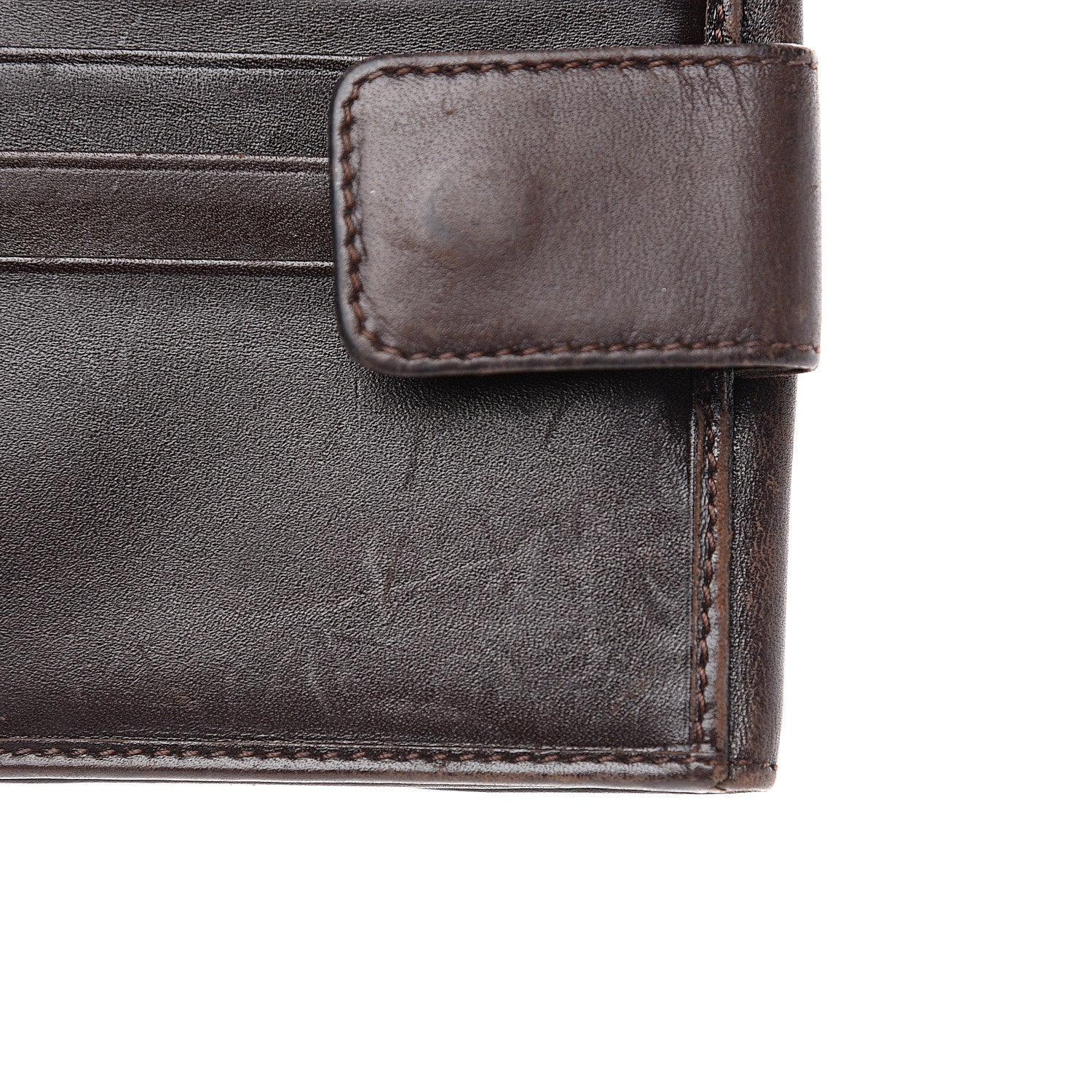 Fendi Zucca Calfskin Compact Wallet Tobacco 11 of 11