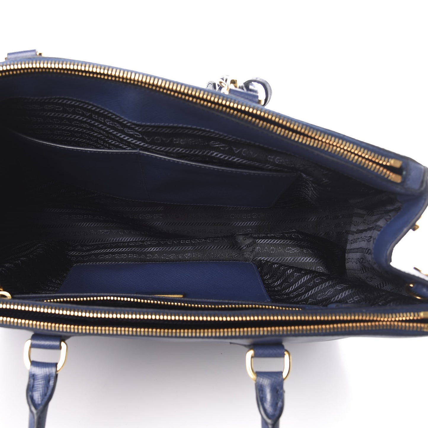 Saffiano Large Galleria Double Zip Tote Bluette