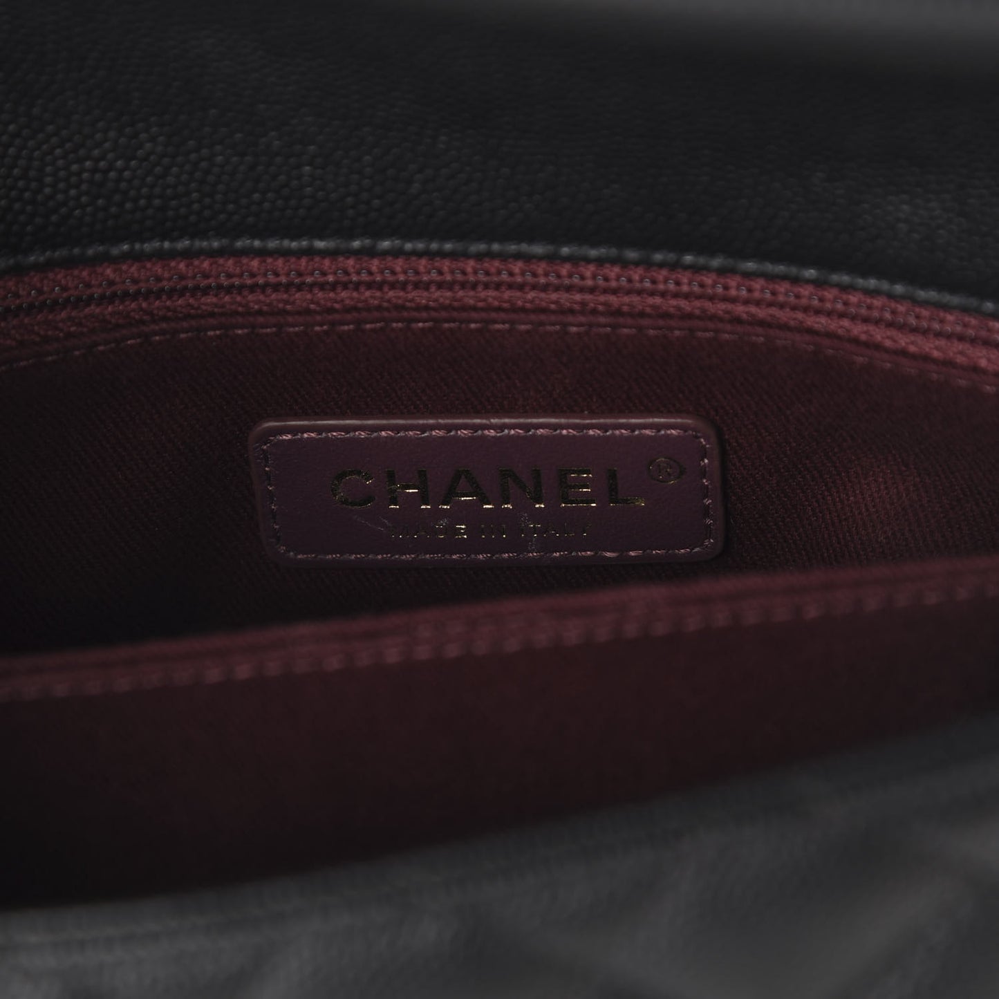 Caviar Quilted Mini Coco Handle Flap Black