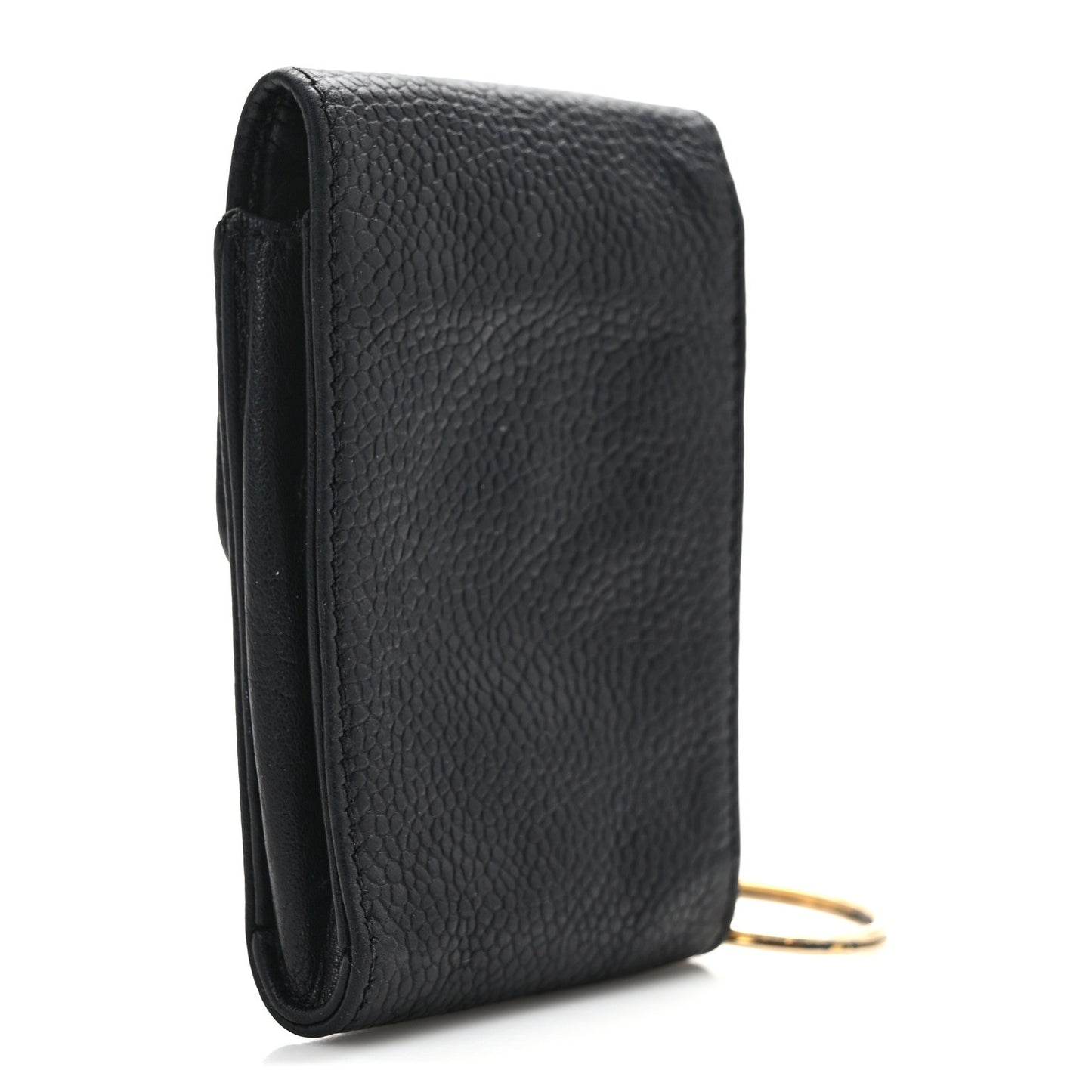 Caviar Timeless CC Key Holder Bag Charm Black