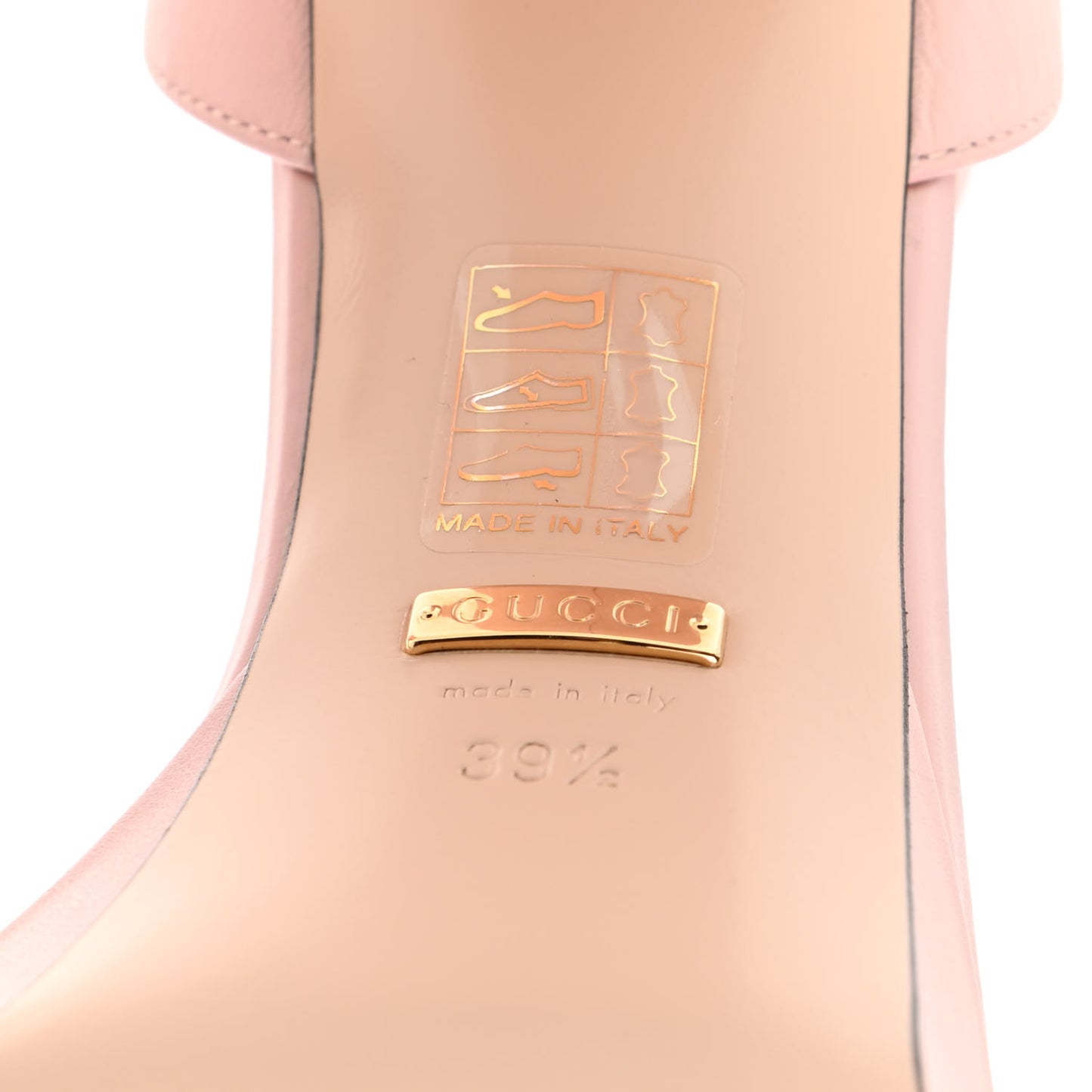 Calfskin GG Marmont Ankle Wrap 30/85mm Platform Sandals 39.5 Perfect Pink