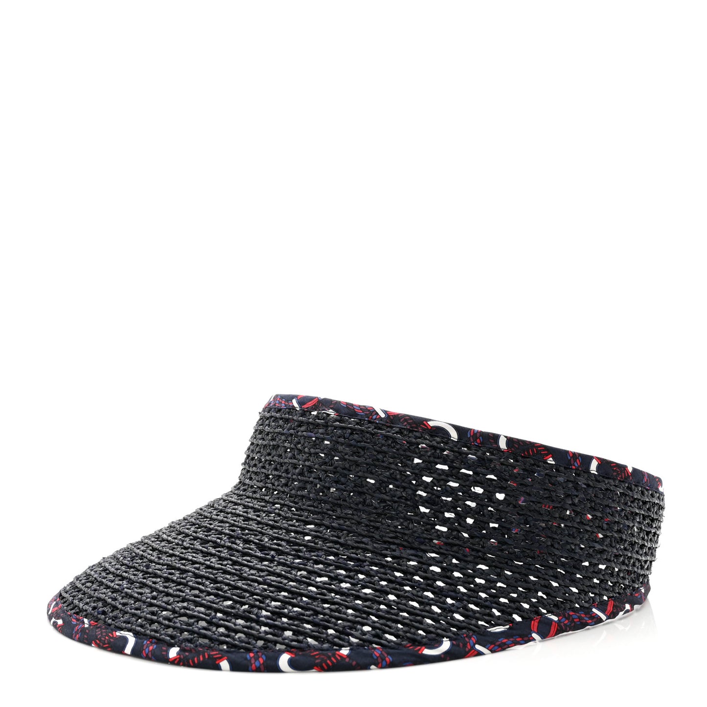 Raffia Silk Gemini Cap Marine Bleu Navy