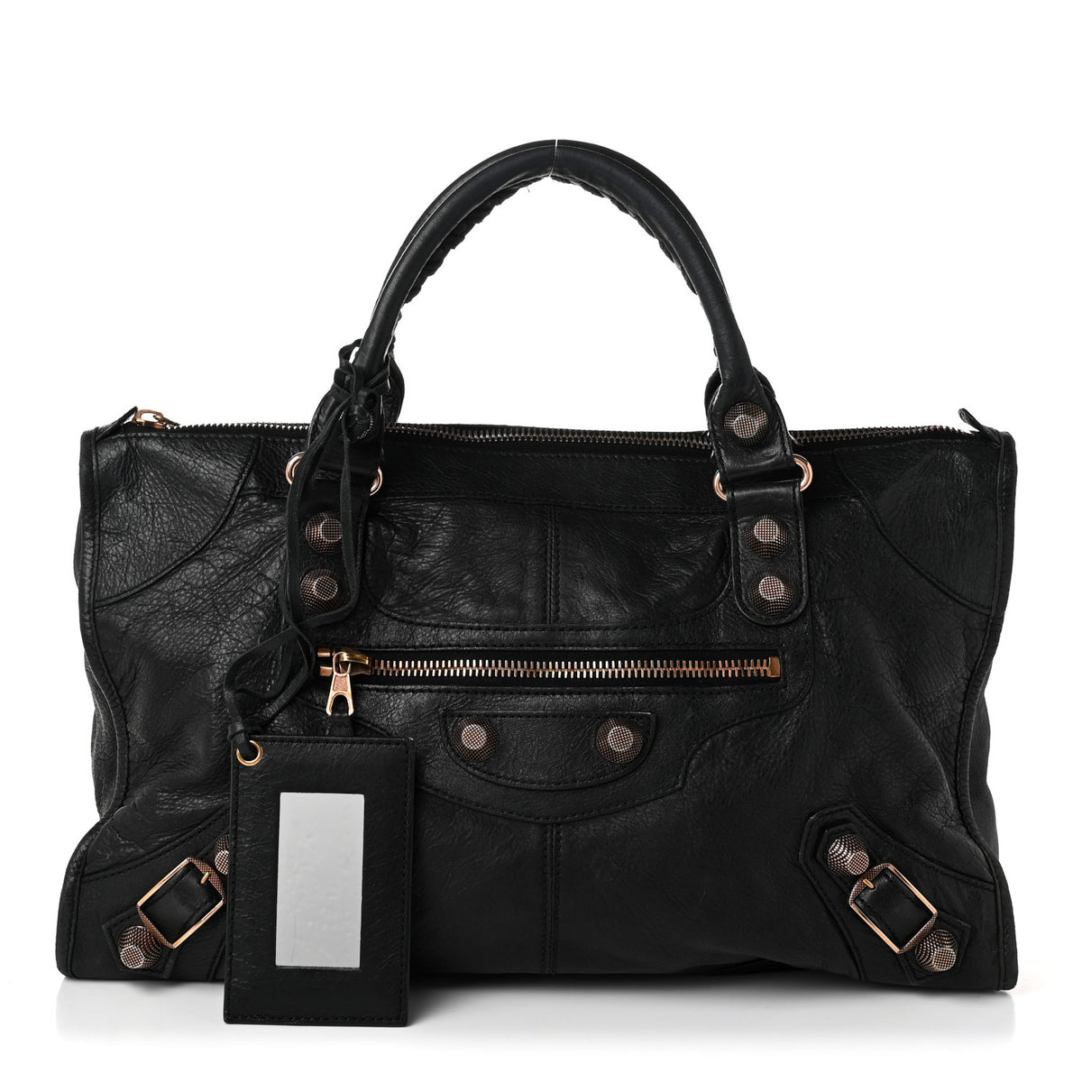 Agneau Giant 21 Rose Gold Hardware Work Black
