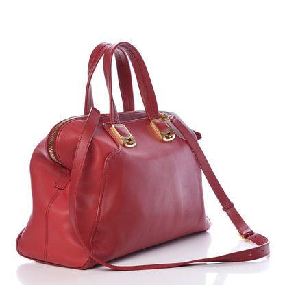 Fendi Vitello Capra Alabama Colorblock Large Chameleon Tote Ciliegia Bordeaux Ruby 3 of 12