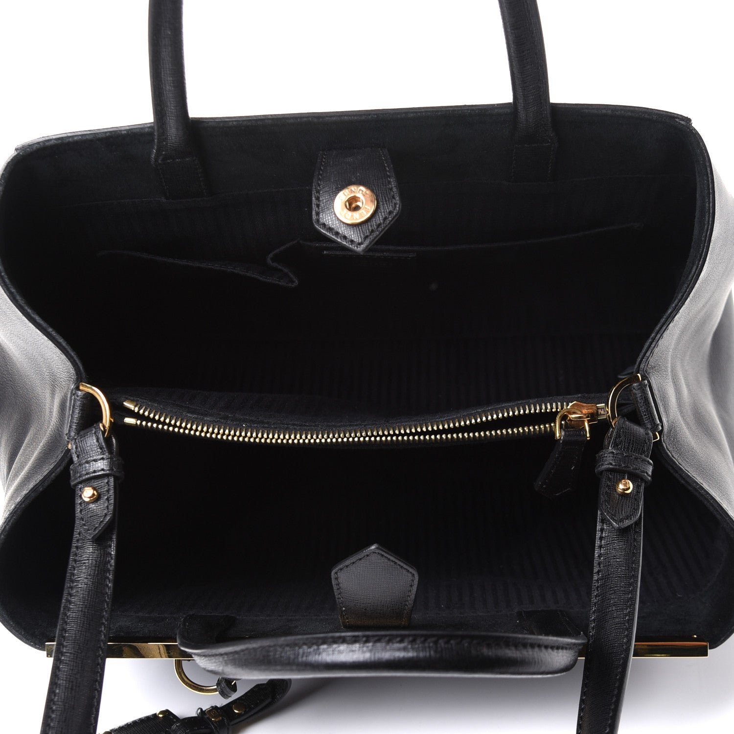 Fendi Vitello Elite Medium 2Jours Tote Black 7 of 14