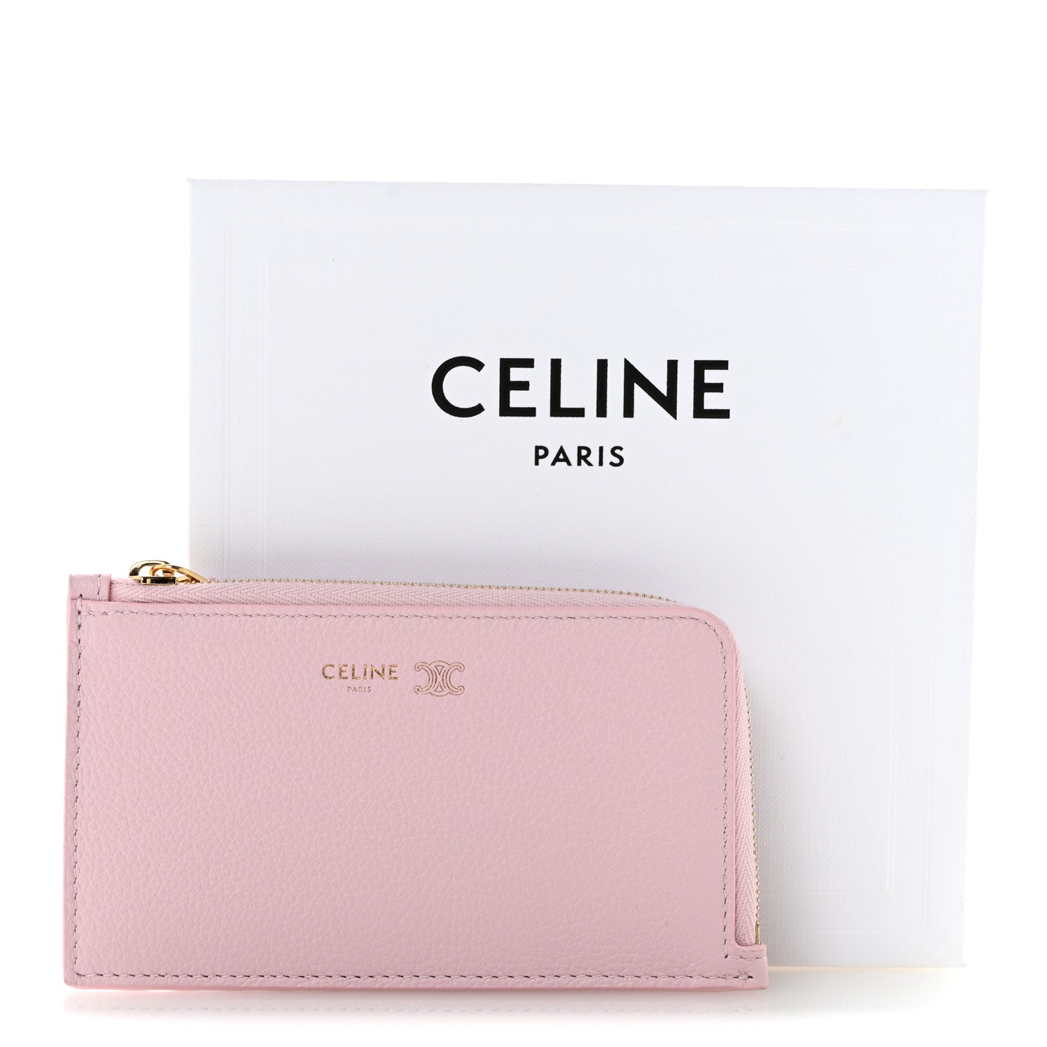 Celine Supple Grained Calfskin Long Zipped Card Holder Dirty Pink Syrah 9 of 9
