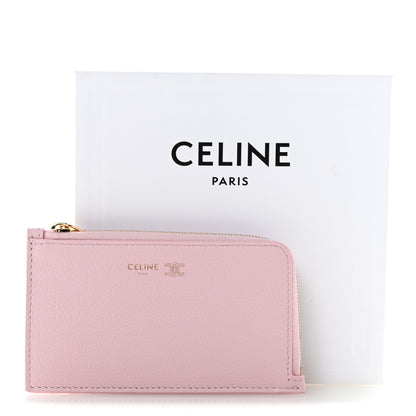 Celine Supple Grained Calfskin Long Zipped Card Holder Dirty Pink Syrah 9 of 9