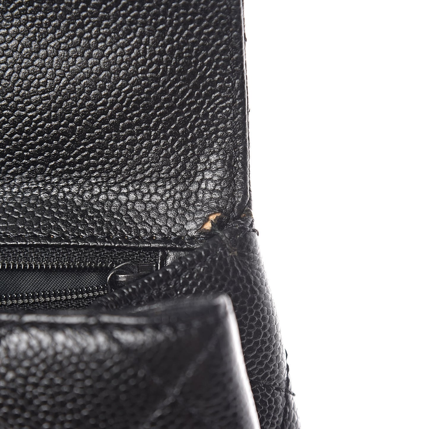 Caviar Quilted Jumbo Kelly Flap Black