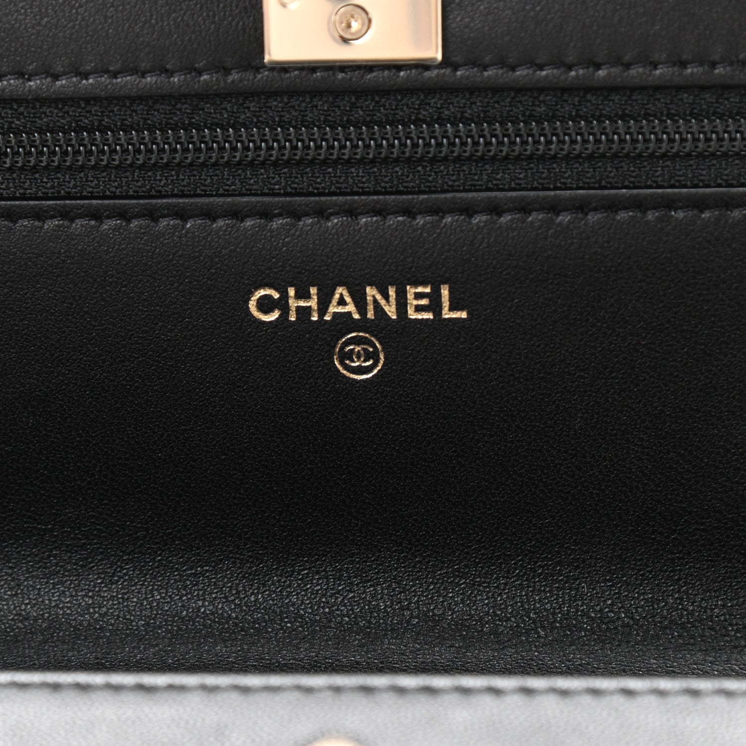 Chanel Lambskin Quilted Trendy CC Wallet On Chain WOC Black 6 of 12