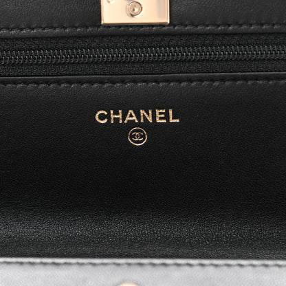Chanel Lambskin Quilted Trendy CC Wallet On Chain WOC Black 6 of 12