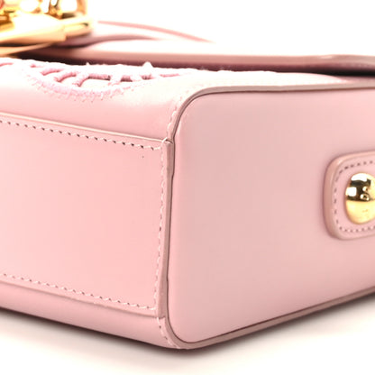 Dolce & Gabbana Lambskin Embroidered Laser Cut Shoulder Bag Rose Poudre 8 of 8